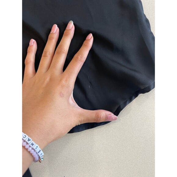 L’Academie Women’s Short Sleeve Button Down Black Dress XS - Picture 2 of 6